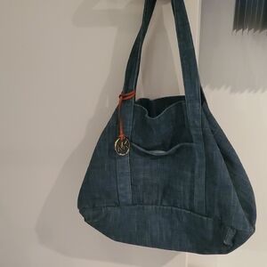 Michael Kors Dark Blue Denim Shoulder Bag